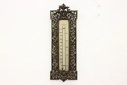 Victorian Antique Filigree Thermometer, Bradley & Hubbard #52719