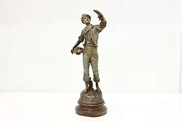 Picking Cherries Sculpture Antique Metal Statue, Rousseau #53602