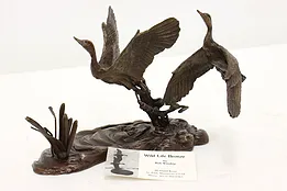 Flying Ducks Statue Vintage Bronze Sculpture, Winship #53661