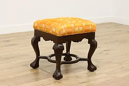 Georgian Vintage Midcentury Upholstery Footstool or Bench #51308