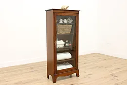 Victorian Antique Oak Bookcase, Display or Bath Cabinet #53423