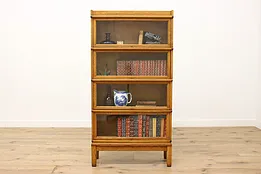 Globe Arts & Crafts Mission Oak 4 Stack Lawyer Bookcase #53728