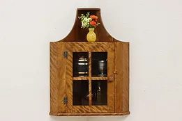 Farmhouse Vintage Birch Medicine or Display Corner Cabinet #53723