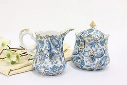 Lefton China Vintage Paisley China Creamer & Sugar Set #53764