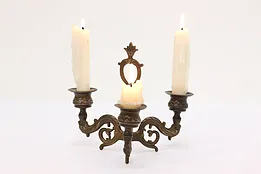 Victorian Antique Bronze Table or Hanging Triple Candelabra #51619