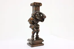 Renaissance Antique Carved Walnut Salvage Jester Sculpture #53755