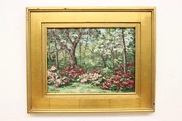 Spring Woods Vintage Original Oil Painting, Carmichael 23.5" #53739