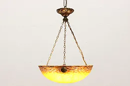 Art Deco Vintage Art Glass Chandelier Light Fixture #53595