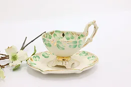 Hand Painted China Footed Tea or Coffee Cup & Saucer #53767