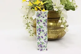 Lefton Violet Chintz Vintage China Flower Vase #53761