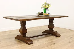 Farmhouse Vintage Reclaimed Pine Rustic Dining Table, Arhaus #53827