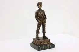 Whistling Boy Statue Antique Bronze Sculpture Cauder, Marble #53594