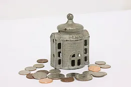 Farmhouse Antique Cast Iron Bank Coin Bank #50536