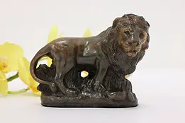 Jungle King Vintage Lion Patinated Sculpture, Almar #53387