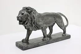 Walking Lion Vintage Pewter Composite Sculpture after Barye #53391