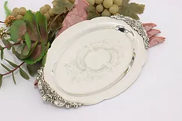 Baroque by Wallace Vintage Silverplate Serving or Card Tray