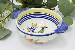 French Vintage Hand Painted Porringer Soup Bowl, Quimper #51368