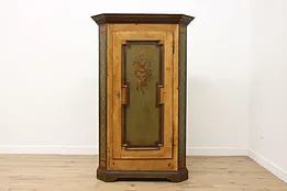 Farmhouse Painted Pine Antique Wardrobe, Armoire or Closet #53970