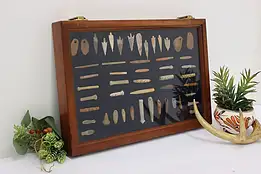 Collection of Antique Indigenous Artifacts in Cherry Case #44734