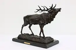 Bronze Stag Antique Sculpture on Granite after Mene #54046