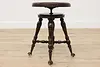 Victorian Antique Swivel Adjustable Piano Stool, Holtzman (10)