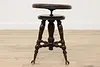 Victorian Antique Swivel Adjustable Piano Stool, Holtzman (11)