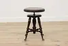 Victorian Antique Swivel Adjustable Piano Stool, Holtzman (4)