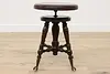 Victorian Antique Swivel Adjustable Piano Stool, Holtzman (5)