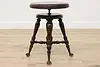 Victorian Antique Swivel Adjustable Piano Stool, Holtzman (6)