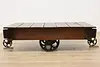 Industrial Salvage Antique Railroad Cart Coffee Table (10)