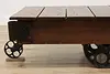 Industrial Salvage Antique Railroad Cart Coffee Table (11)