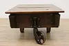 Industrial Salvage Antique Railroad Cart Coffee Table (13)