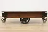 Industrial Salvage Antique Railroad Cart Coffee Table (4)