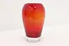 Red Vintage Blown Cased Art Glass Flower or Decorative Vase (3)