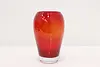 Red Vintage Blown Cased Art Glass Flower or Decorative Vase (4)