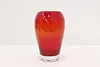 Red Vintage Blown Cased Art Glass Flower or Decorative Vase (6)