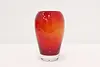 Red Vintage Blown Cased Art Glass Flower or Decorative Vase (7)