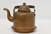 Farmhouse Antique Copper Kitchen Tea Pot or Kettle, Finland #46276