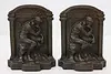 Pair of Antique Bronze Finish Rodin The Thinker Bookends (4)