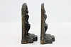 Pair of Antique Bronze Finish Rodin The Thinker Bookends (7)