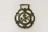 Horse Antique Brass Harness Medallion, Rearing Horse (2)