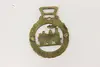 Horse Vintage Brass Harness Medallion, Train (2)