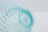 Teal Opalescent Vintage Hobnail Glass Bride Basket (10)