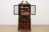 Georgian Design Vintage Secretary Desk & Bookcase, Monitor (5)