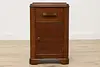 Art Deco Vintage Walnut Chairside End Side Table, Nightstand #51099