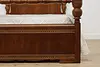 Art Deco Vintage Walnut & Mahogany Full Size Bed (10)