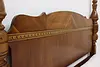 Art Deco Vintage Walnut & Mahogany Full Size Bed (12)