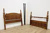 Art Deco Vintage Walnut & Mahogany Full Size Bed (14)