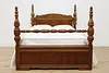 Art Deco Vintage Walnut & Mahogany Full Size Bed (2)