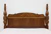 Art Deco Vintage Walnut & Mahogany Full Size Bed (3)